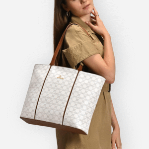 Lavie Women's Mono Neghan Monogram Print Tote Bag for Women | Tote Bag for Work | Ladies purse | Stylish Shoulder Bag | Gift for Women
